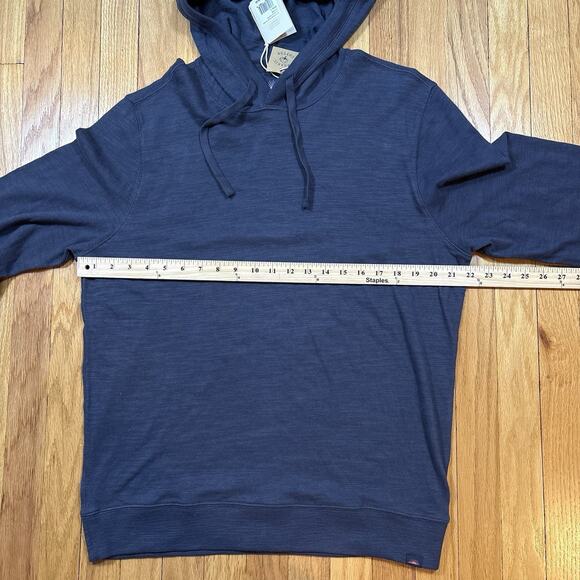 NWT Faherty Men's Size Large Sunwashed Slub Hoodie Blue Nights Organic Cotton - Picture 8 of 15